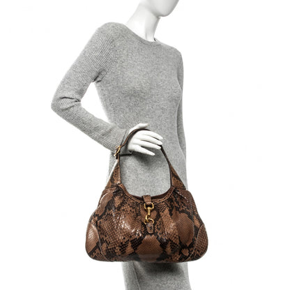Gucci Python Medium Jackie O Bouvier Hobo 2 of 8