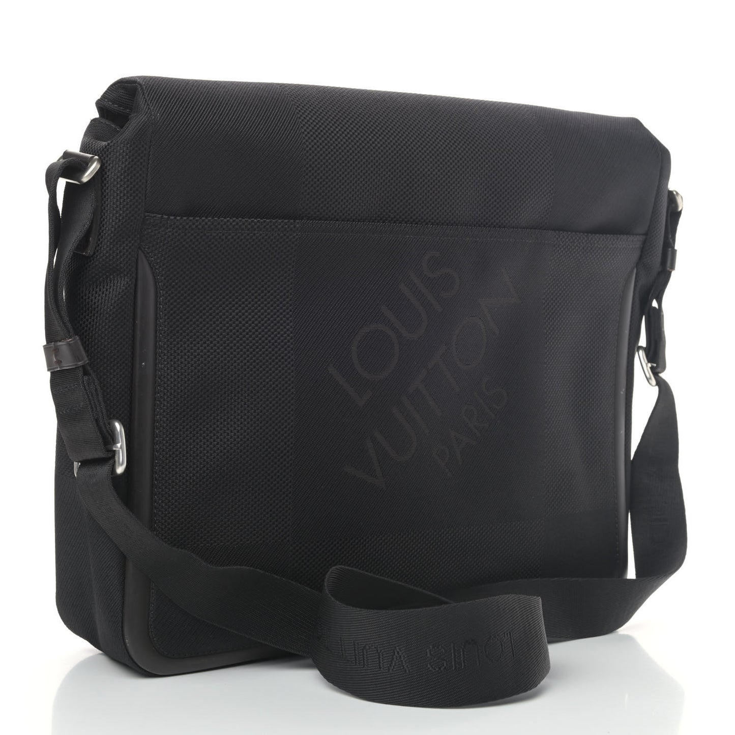 Damier Geant Messenger Bag Black