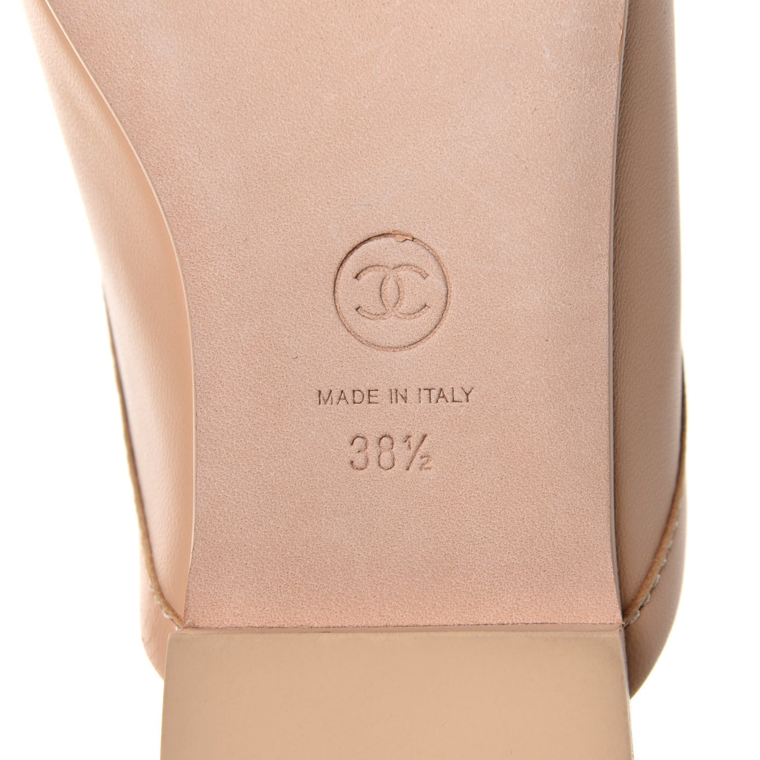 Chanel Lambskin Pearl CC Mules 38.5 Beige 8 of 11