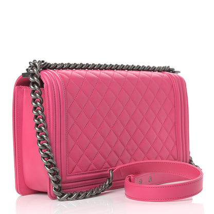 Chanel Lambskin Quilted New Medium Boy Flap Pink 3 of 16