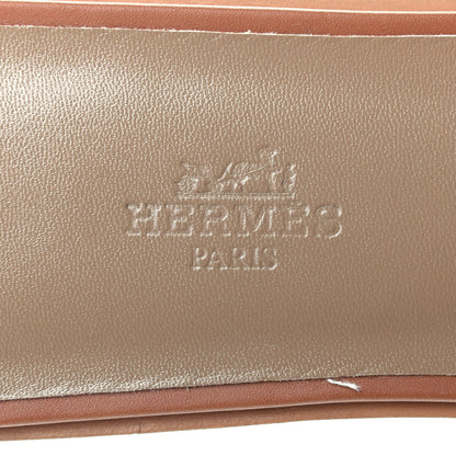 Hermes Box Calfskin Oran Sandals 41 Gold 7 of 9