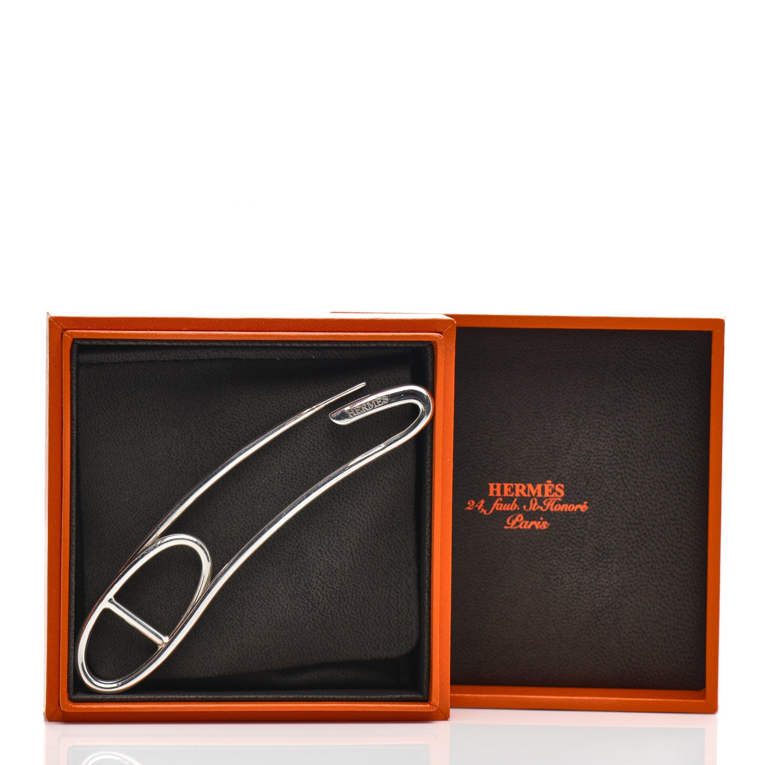 HERMES　エルメス　Chaine d'Ancre Badge ブローチ Chaine d'Ancre brooch - Black | Hermès USA