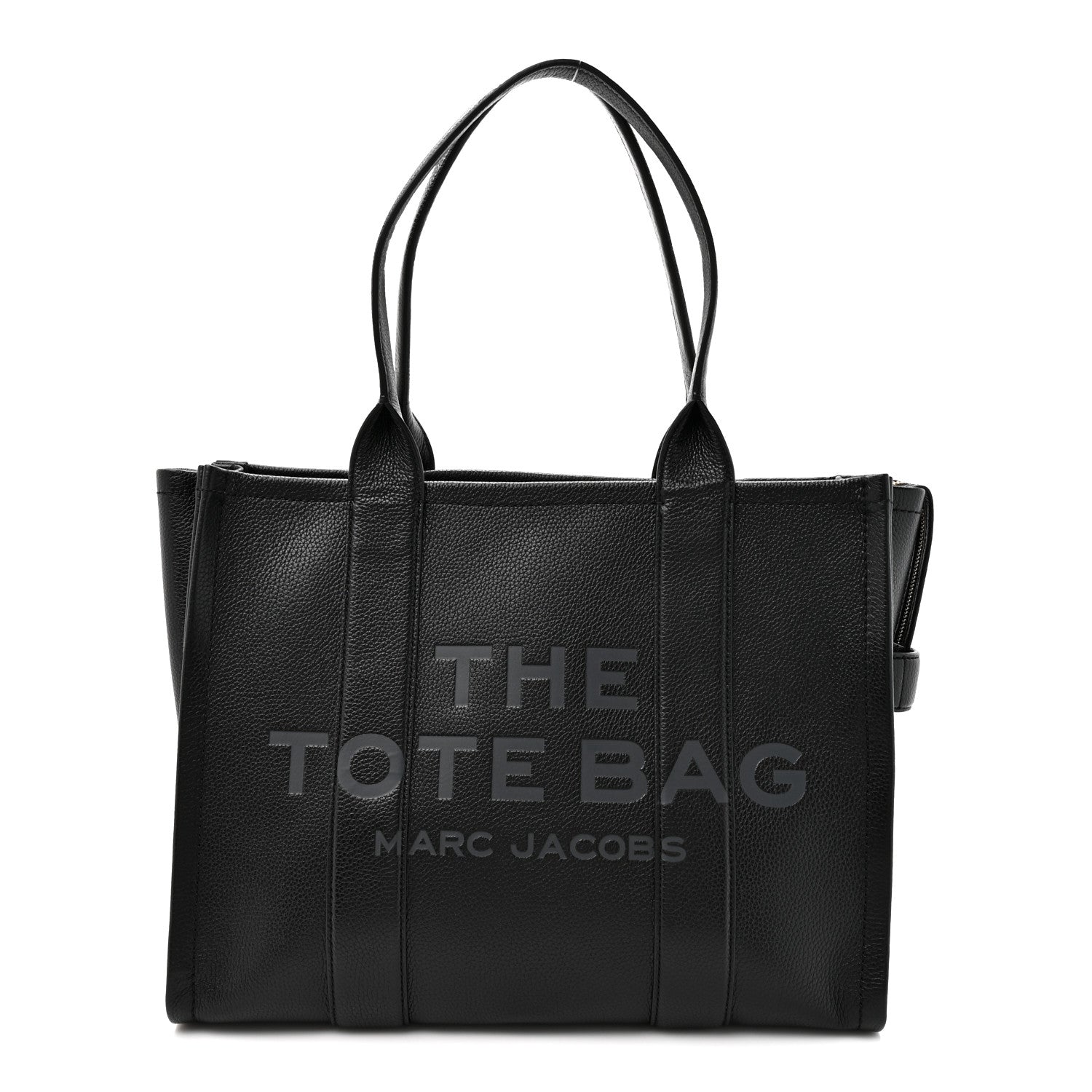 Marc Jacobs Grained Calfskin Large The Tote Bag Black 1 of 9
