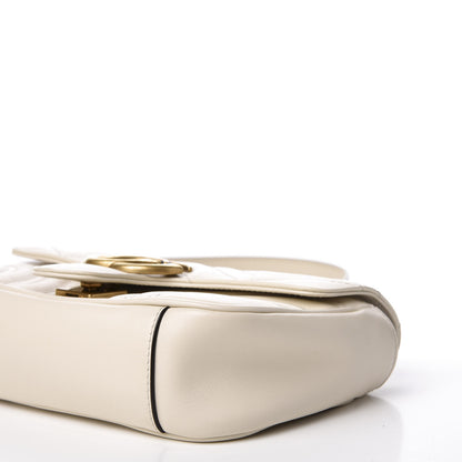 Gucci Calfskin Matelasse Mini GG Marmont Shoulder Bag White 6 of 11