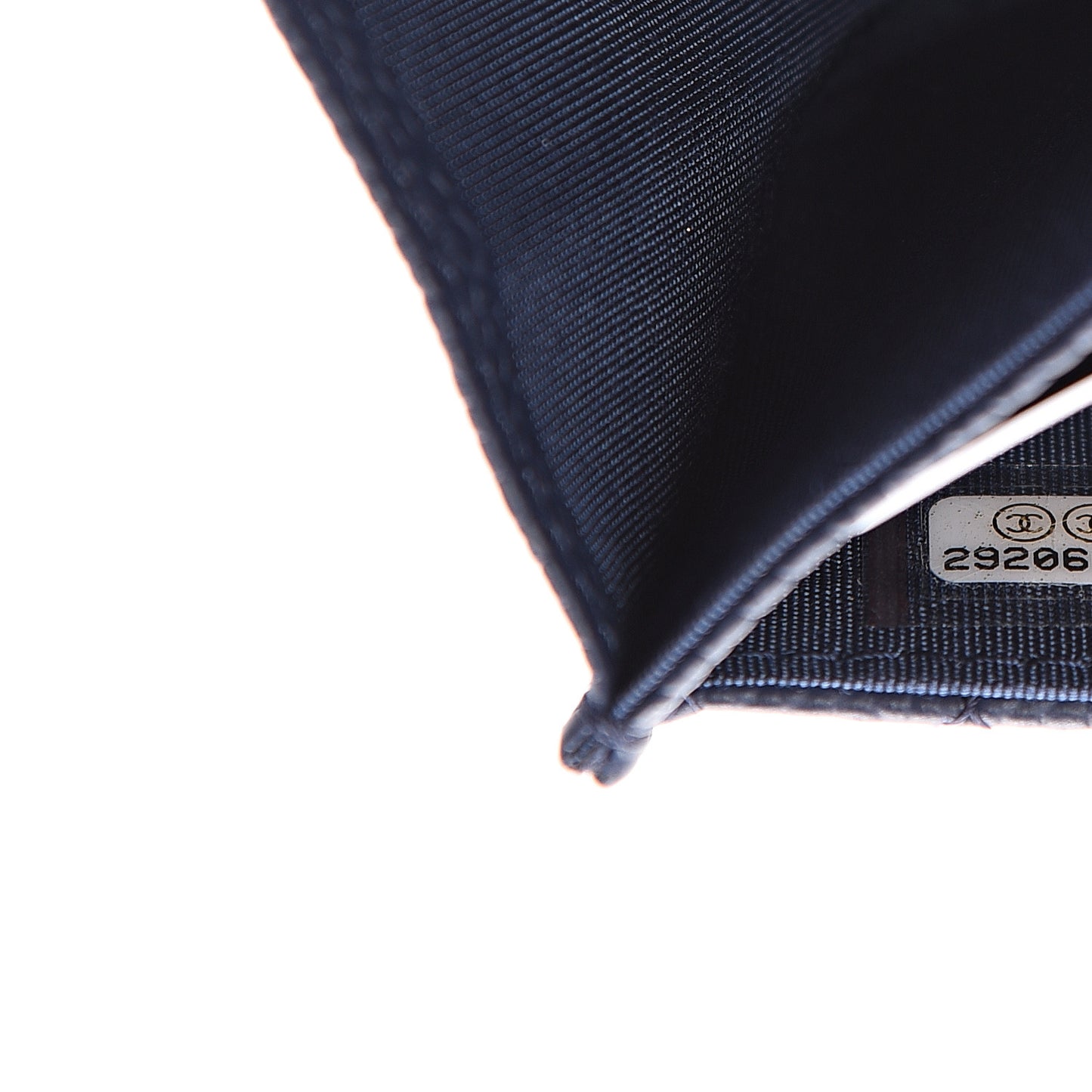 Caviar Quilted Boy Flap Card Holder Navy