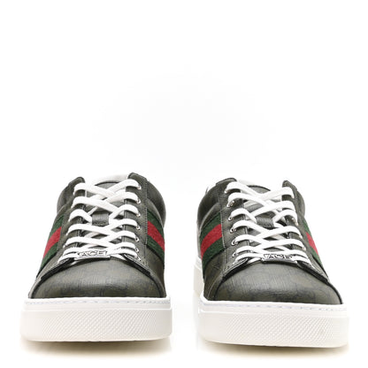 Gucci GG Supreme Monogram Web Mens New Ace Sneakers 11 Green 3 of 9