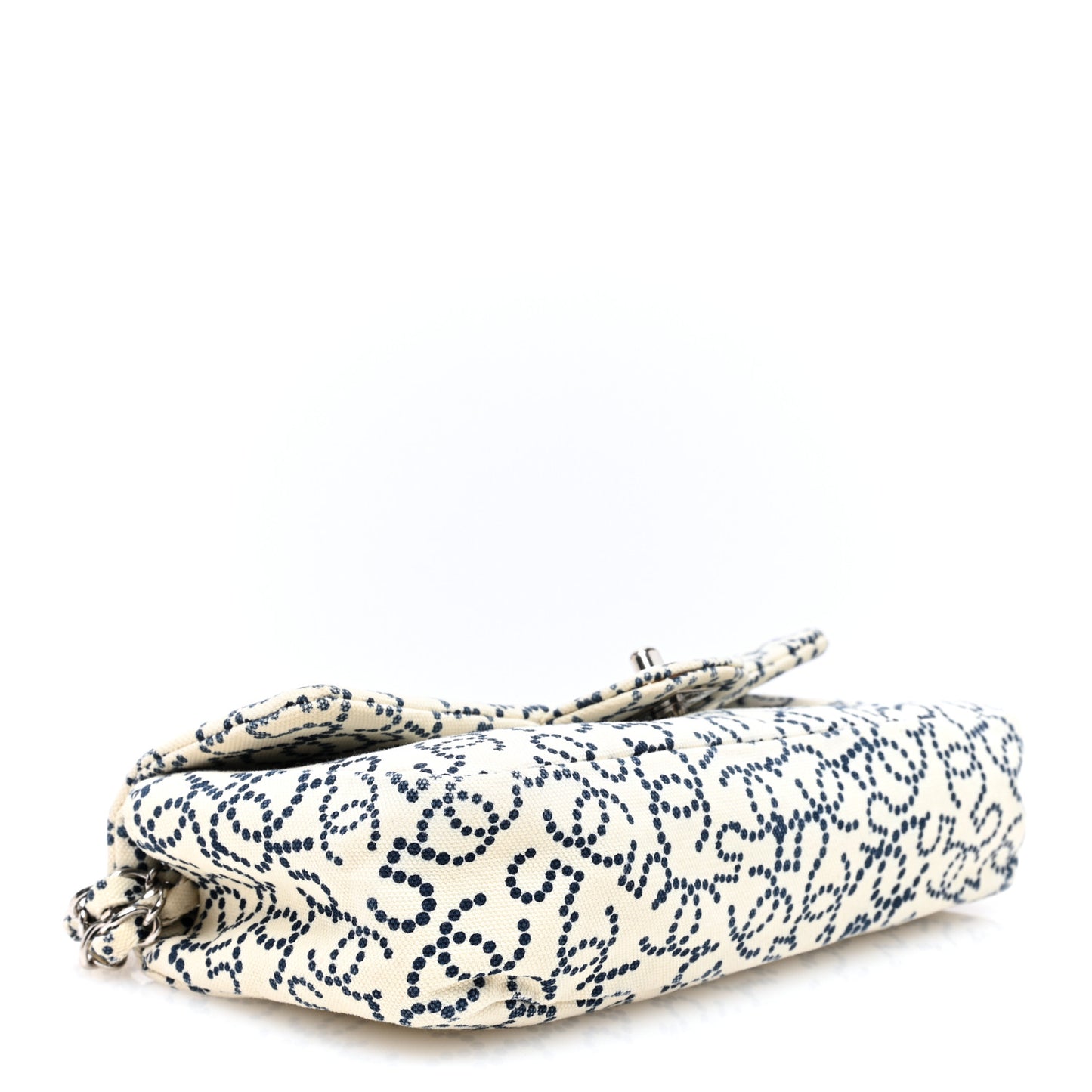 Canvas Small Logo CC Flap Beige Navy