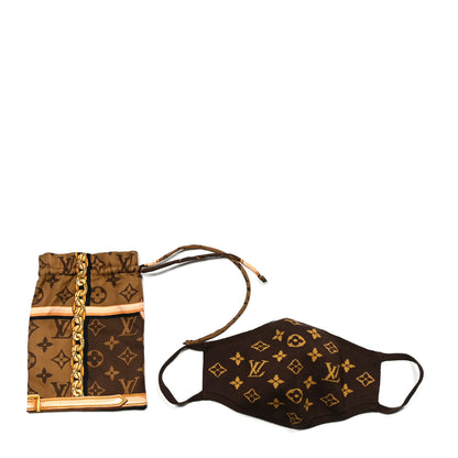 Louis Vuitton Monogram Knit Face Mask Brown 4 of 4