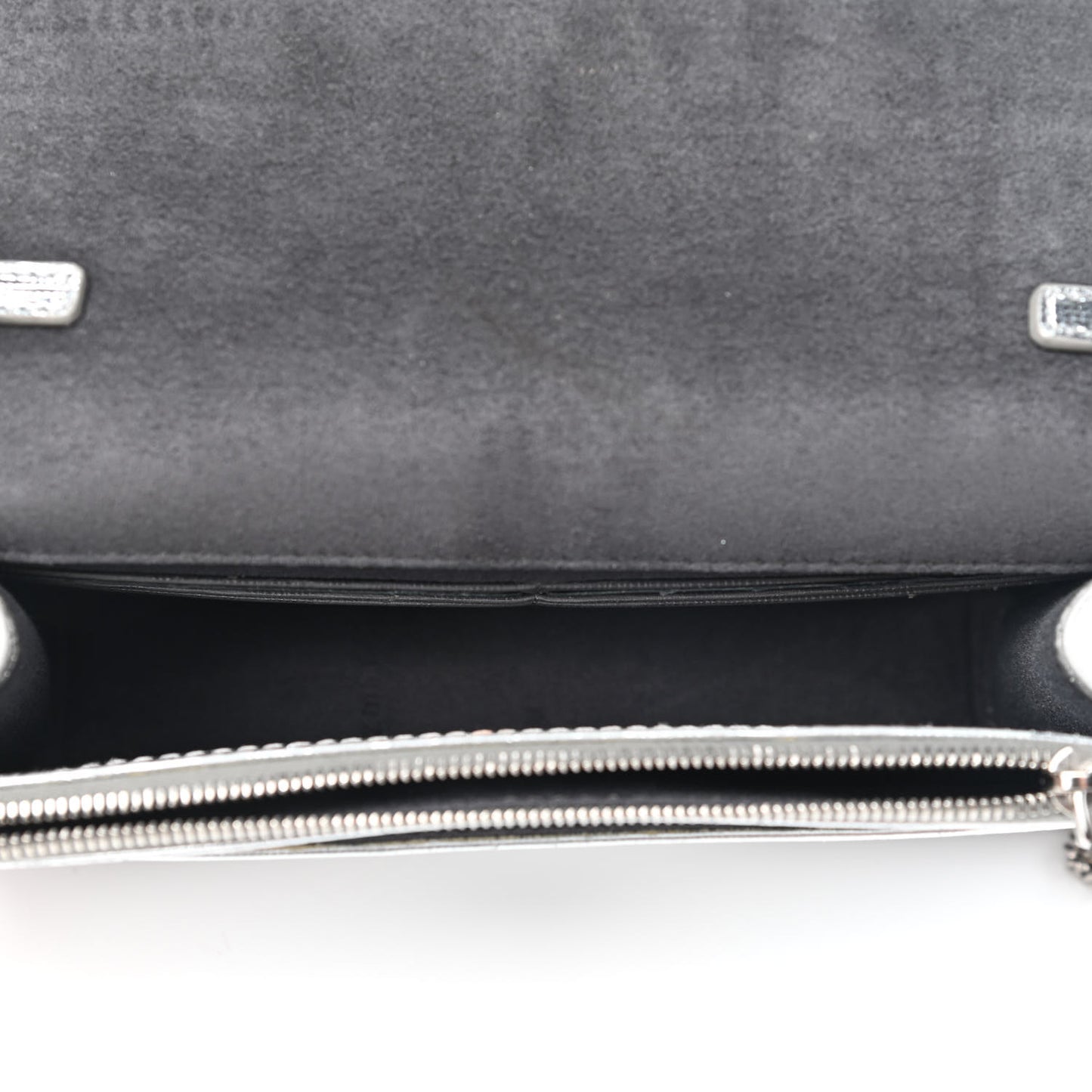Vitello Mirror Elite Tube Wallet on Chain Silver