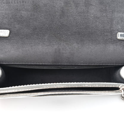 Fendi Vitello Mirror Elite Tube Wallet on Chain Silver 5 of 10