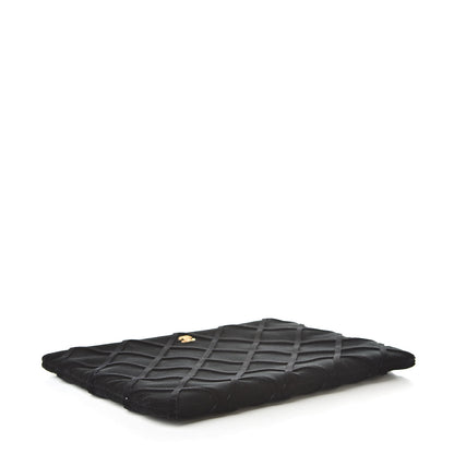 Chanel Velvet Quilted Medium Cosmetic Case Black 4 of 8