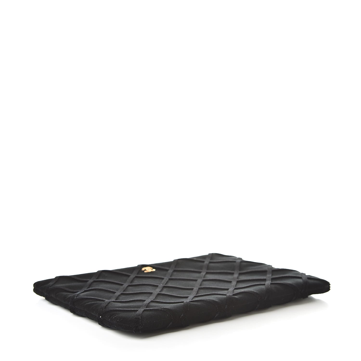 Chanel Velvet Quilted Medium Cosmetic Case Black 4 of 8