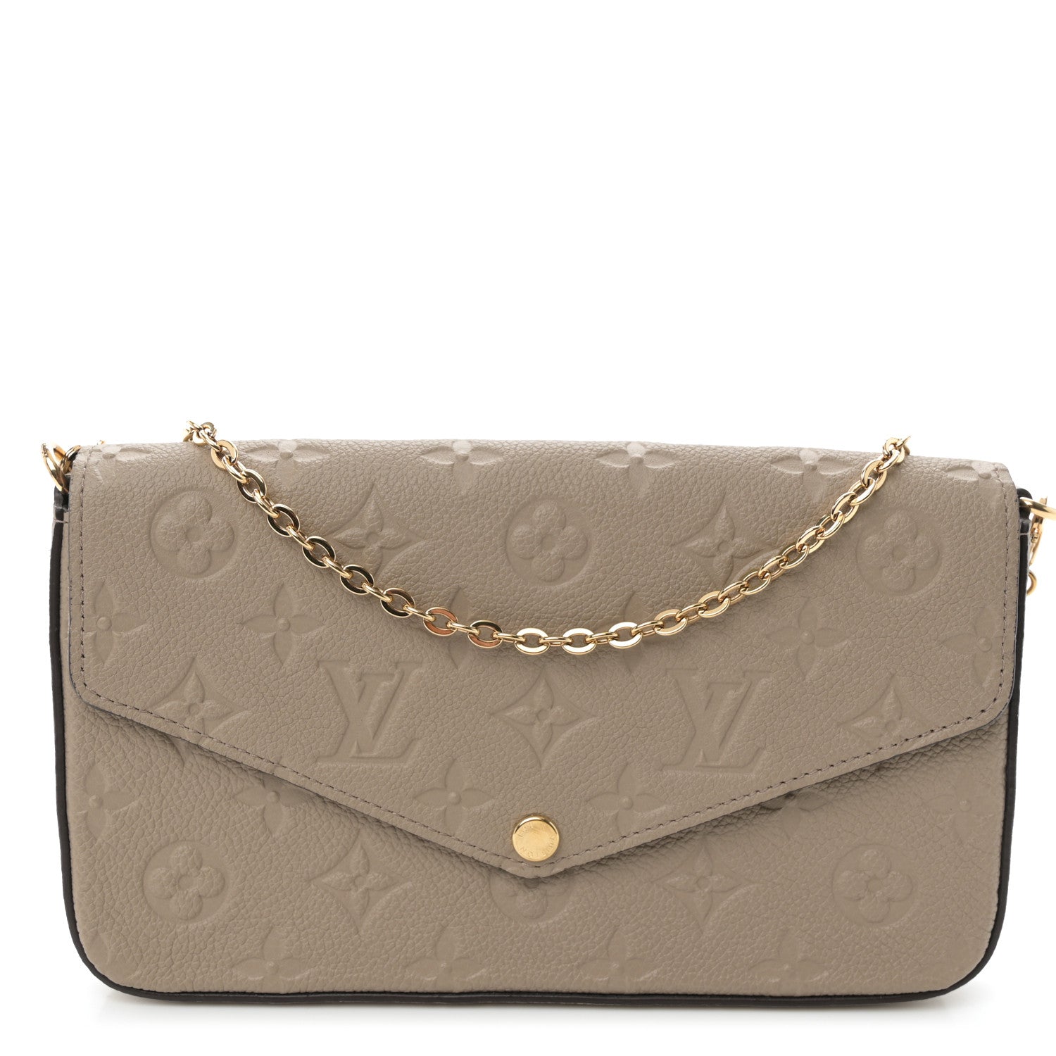 Louis Vuitton Empreinte Pochette Felicie Chain Wallet Tourterelle 1 of 11