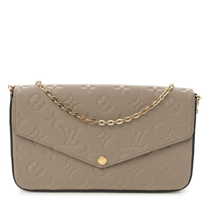 Louis Vuitton Empreinte Pochette Felicie Chain Wallet Tourterelle 1 of 11