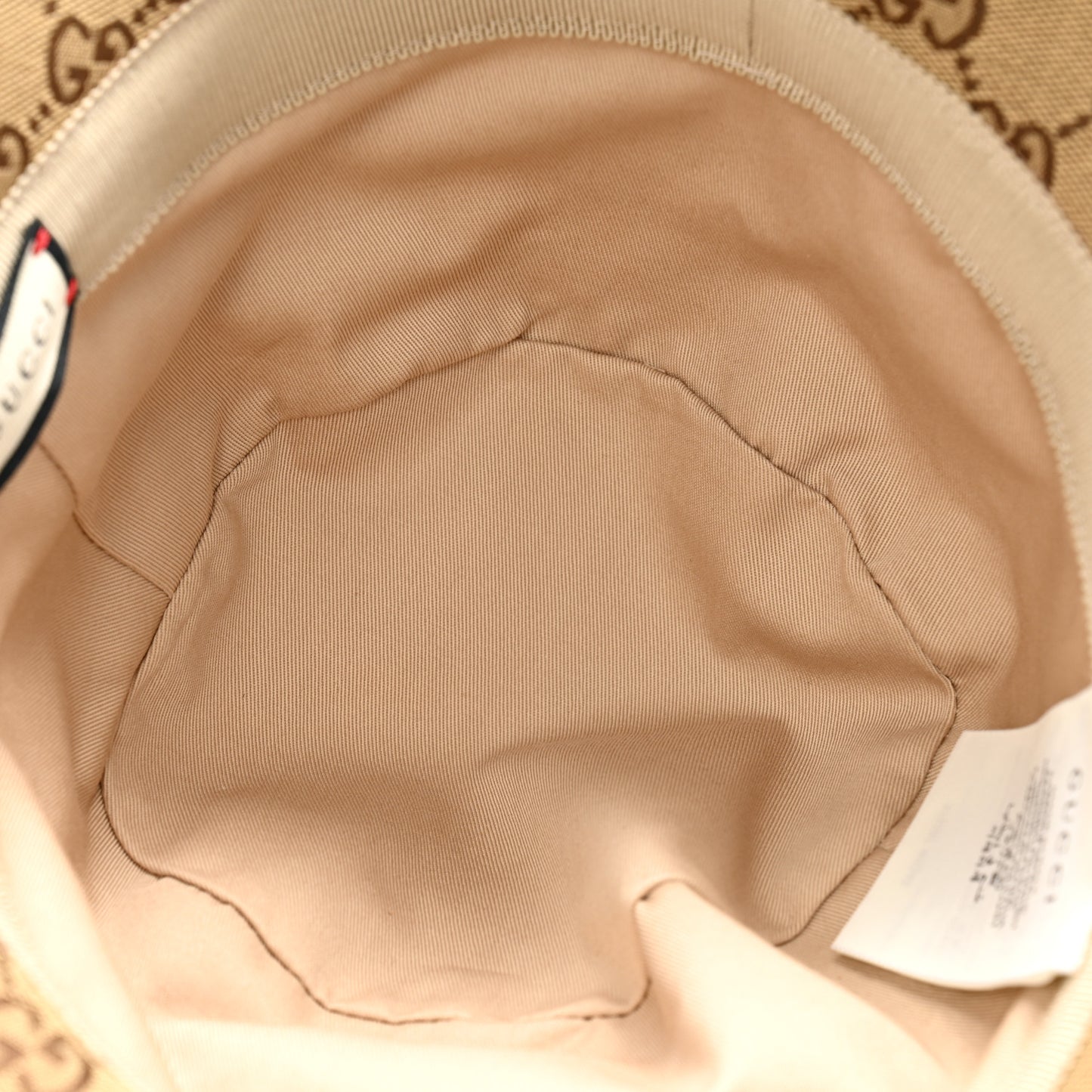 Monogram Textured Dollar Calfskin GG Jago Bucket Hat XL Cacao Beige