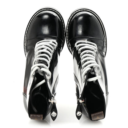 Louis Vuitton Glazed Calfskin Star Trail Ankle Boots 41 Black 2 of 8