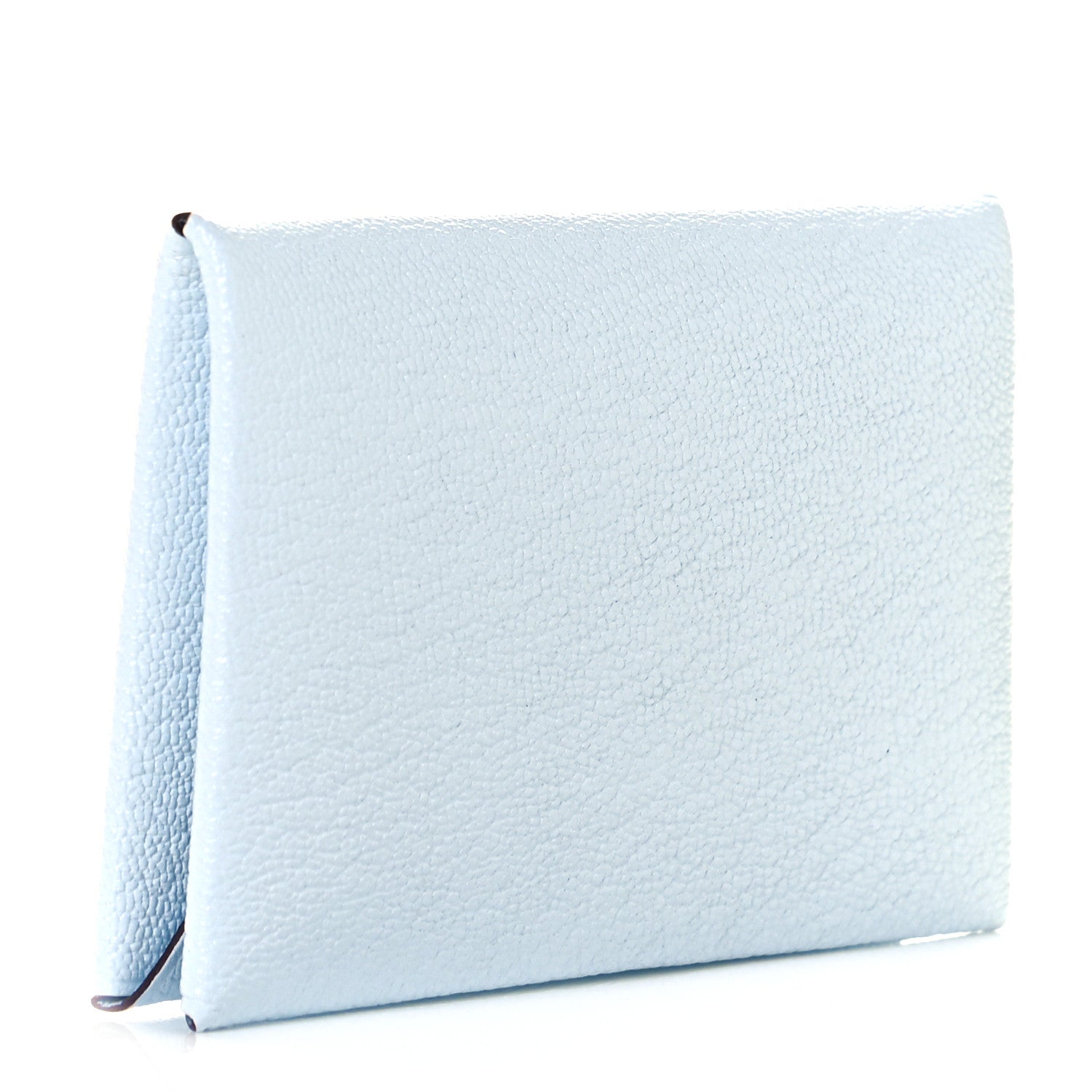Hermes Chevre Mysore Calvi Card Case Bleu Brume 3 of 8