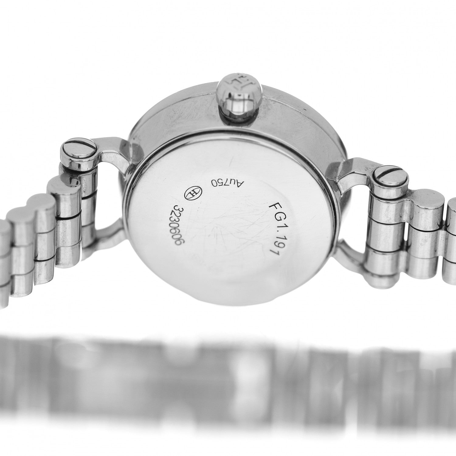 Hermes 18K White Gold Diamond 16mm Faubourg Quartz Watch 4 of 5