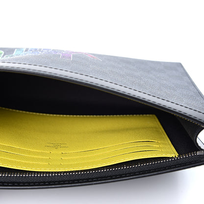 Louis Vuitton Damier Graphite Pochette Voyage MM Yellow 4 of 8