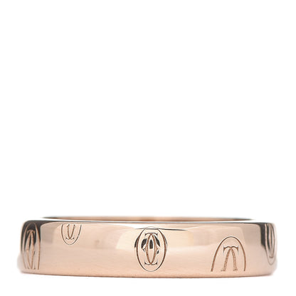 Cartier 18K Pink Gold 4mm Happy Birthday Band Ring 50 5.25 1 of 4