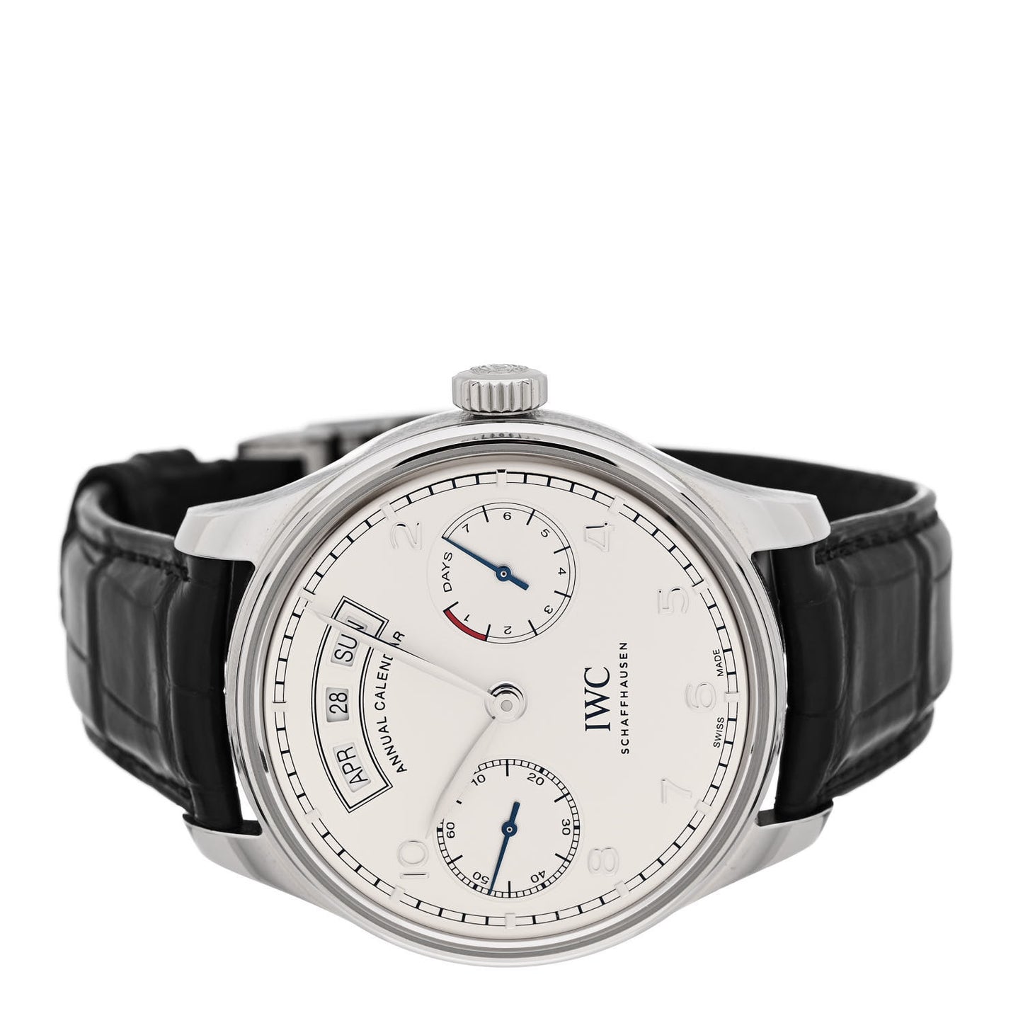 Stainless Steel Alligator 44mm Portuguese Annual Calendar Automatic Watch IW503501