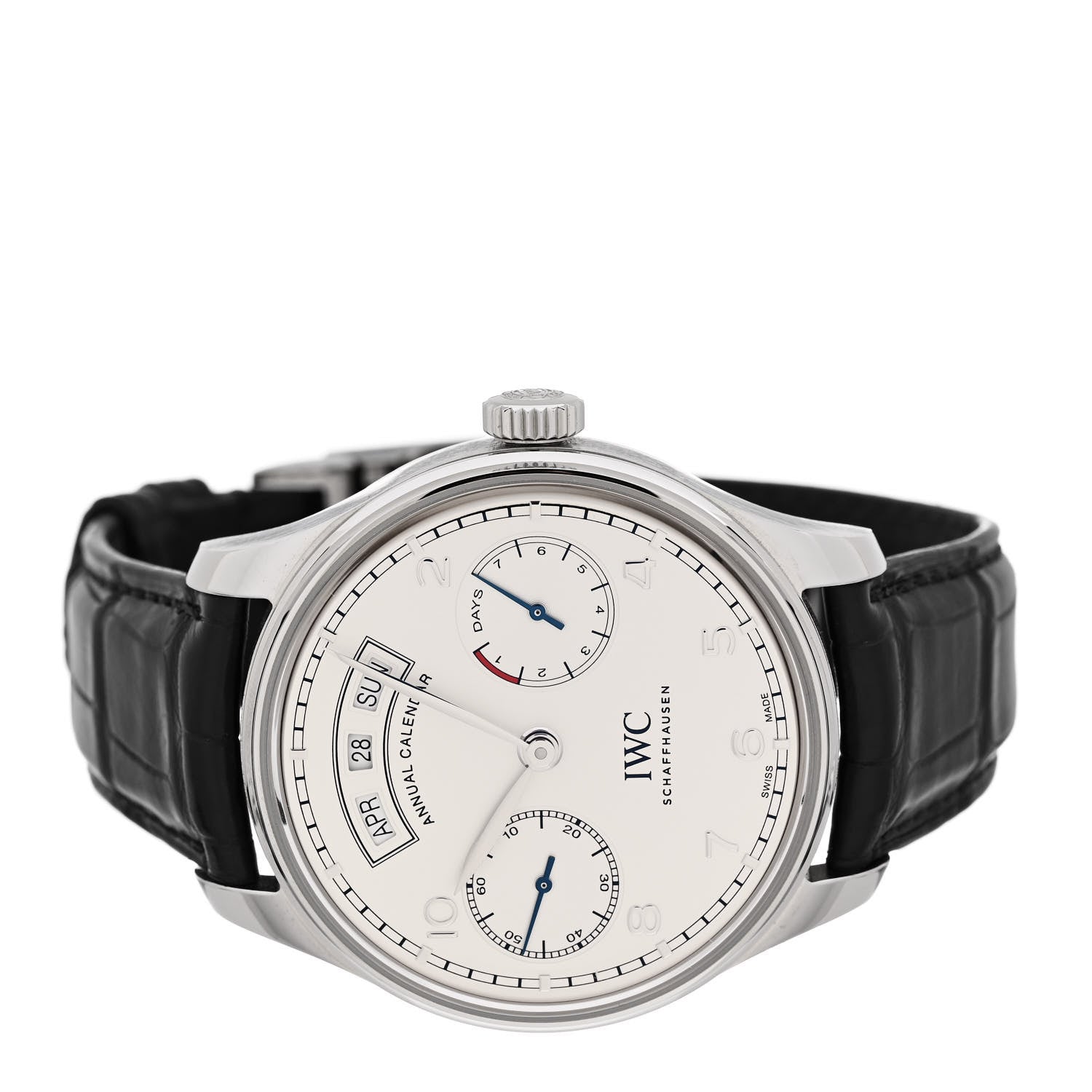 IWC Stainless Steel Alligator 44mm Portuguese Annual Calendar Automatic Watch IW503501 2 of 5