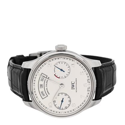 IWC Stainless Steel Alligator 44mm Portuguese Annual Calendar Automatic Watch IW503501 2 of 5