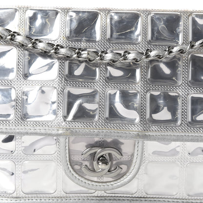 Chanel Vinyl Large Ice Cube Flap Silver 11 of 11