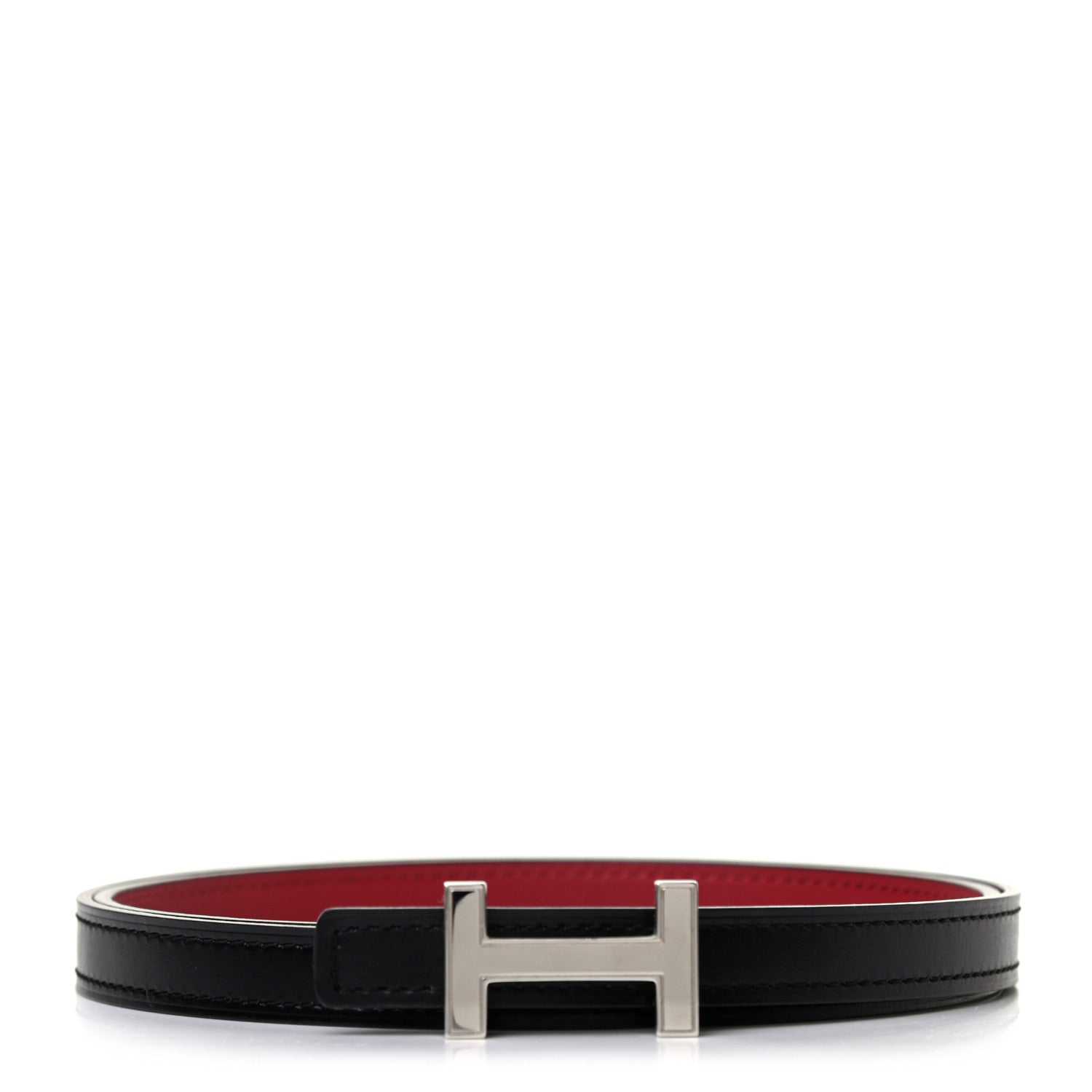 Hermes Swift 13mm Focus Belt 75 Black Rouge Grenat 1 of 5