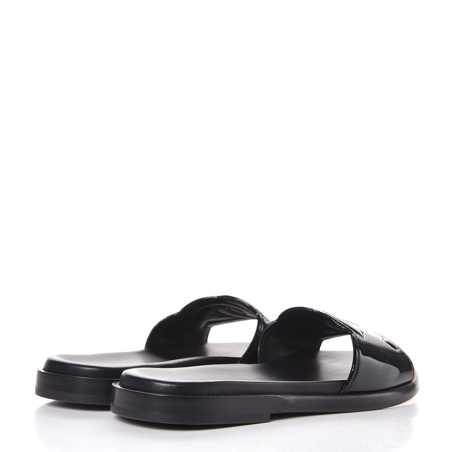 Chanel Patent Calfskin CC Slip On Mules 35 Black 4 of 9