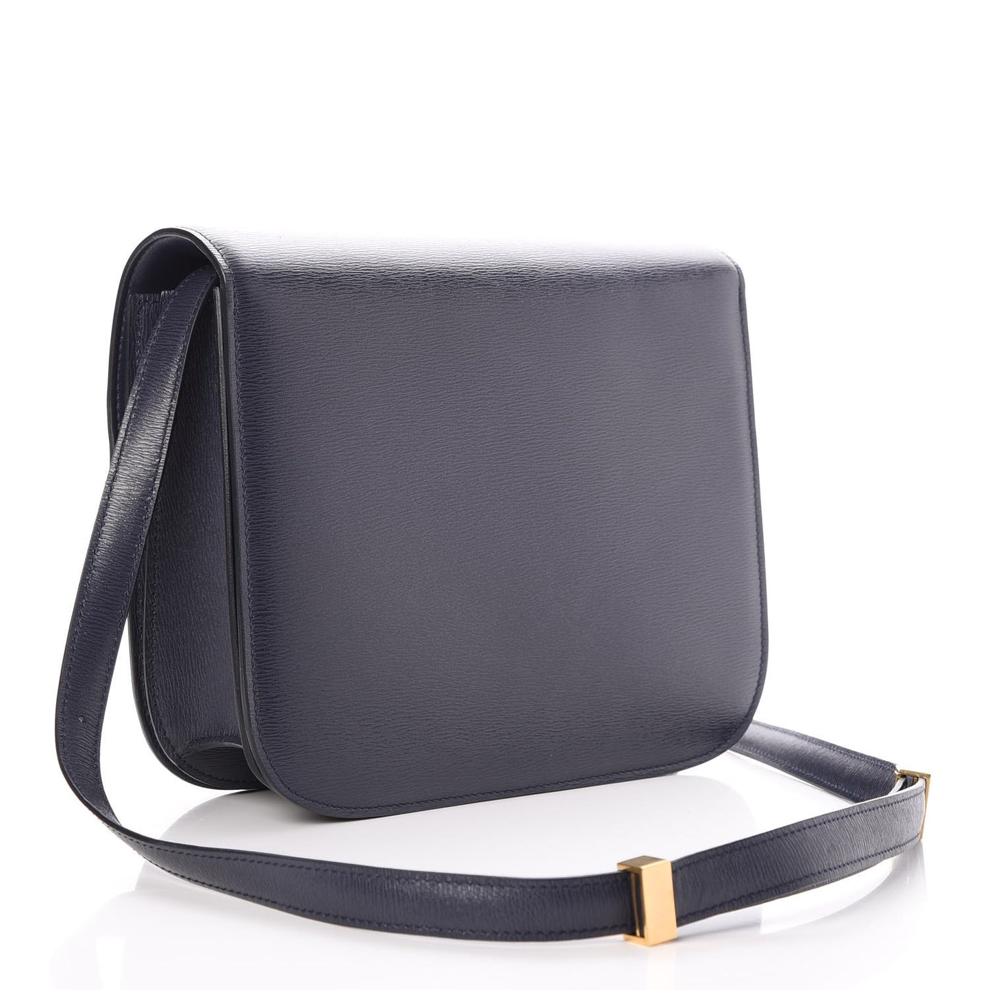 Liege Calfskin Medium Classic Box Flap Bag Dark Blue