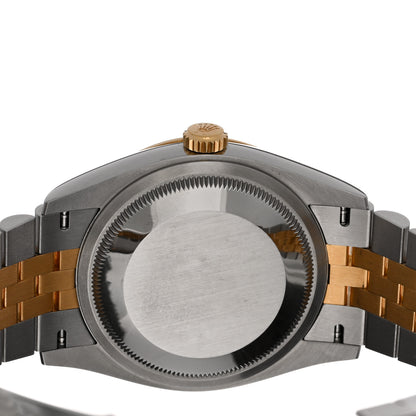 Rolex Stainless Steel 18K Yellow Gold Diamond 36mm Oyster Perpetual Datejust Watch Black 126233 4 of 4