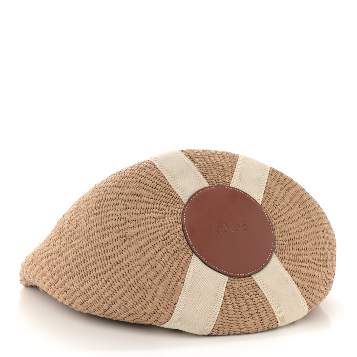 Raffia Large Woody Basket Bag White