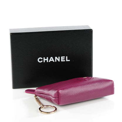 Chanel Goatskin CC Jacket Embossed Coin Purse Light Purple 4 of 7