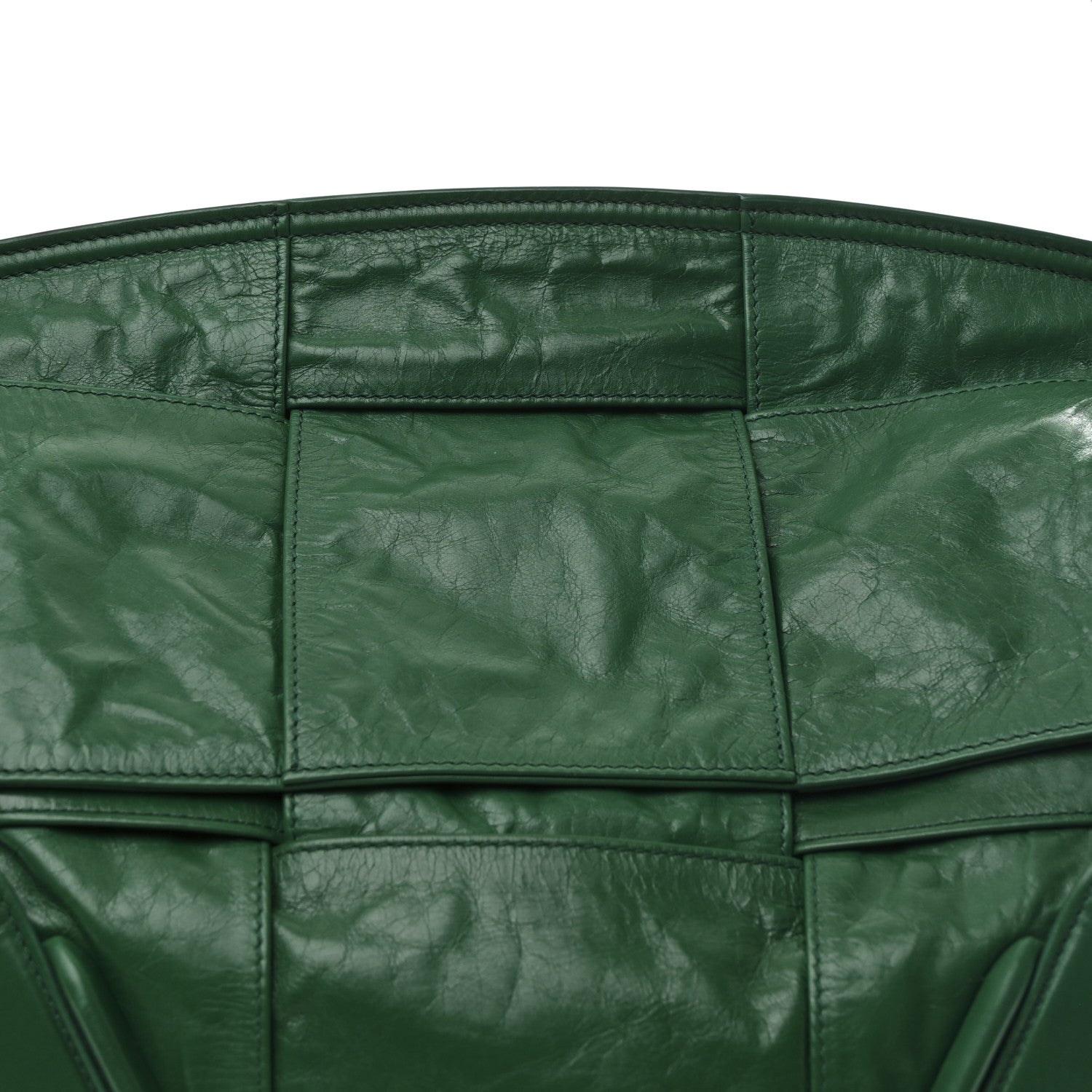 Bottega Veneta Paper Calfskin Maxi Intrecciato Medium Arco Slouch Racing Green 8 of 10