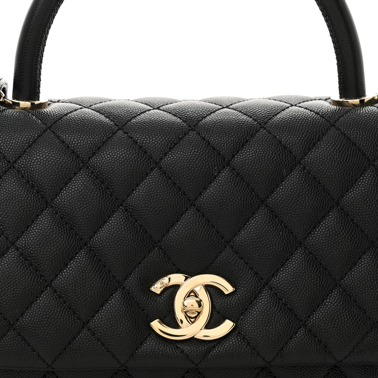 Chanel Caviar Quilted Small Coco Handle Flap Black 8 of 11
