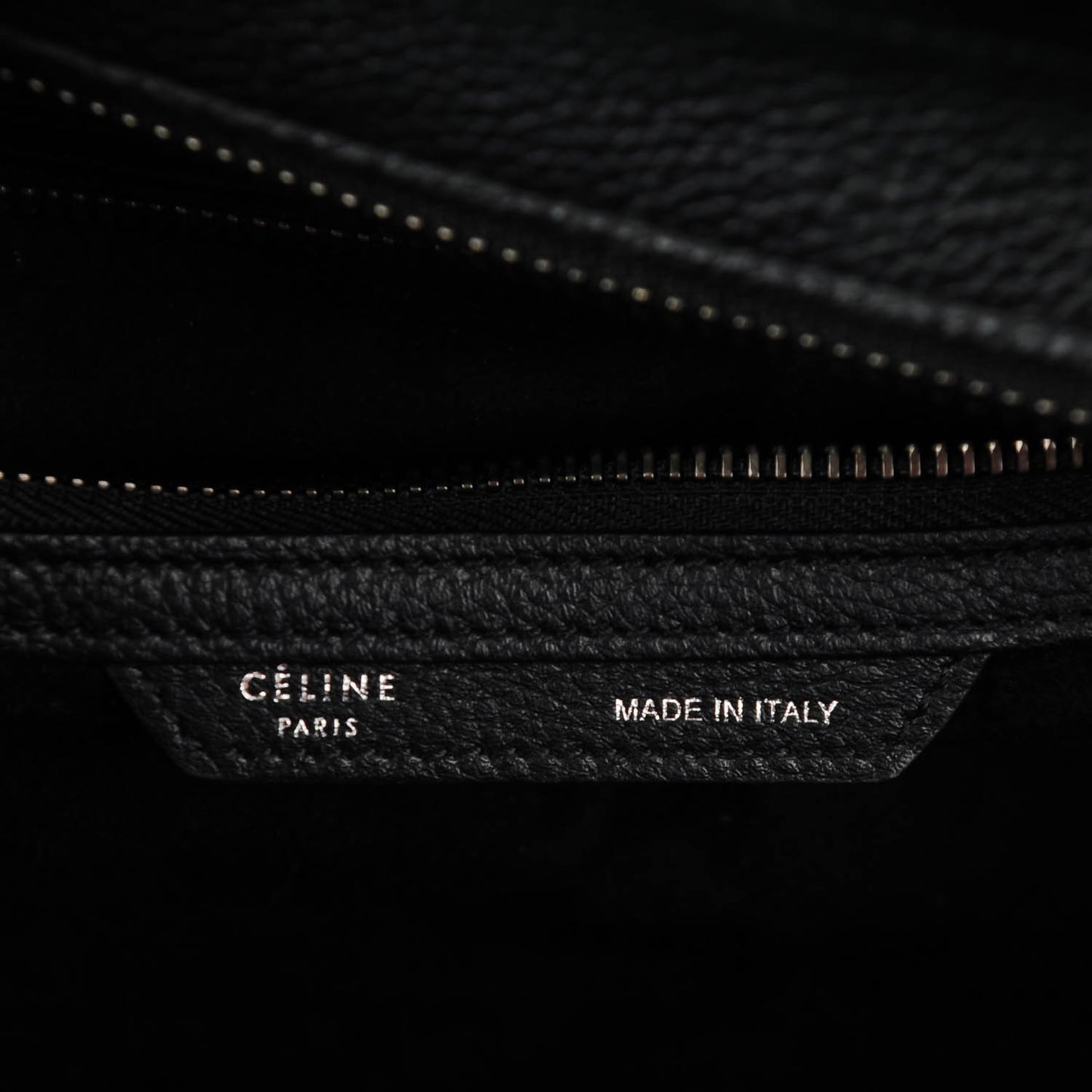 Drummed Calfskin Mini Luggage Black
