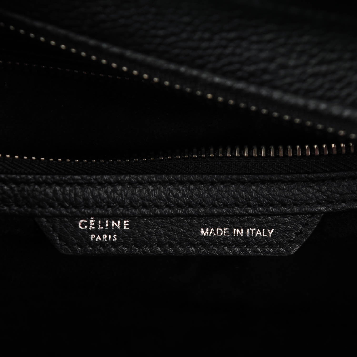 Celine Drummed Calfskin Mini Luggage Black 7 of 8