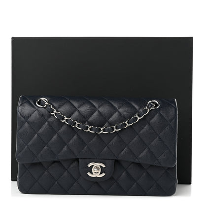 Chanel Caviar Quilted Medium Double Flap Navy 11 of 11