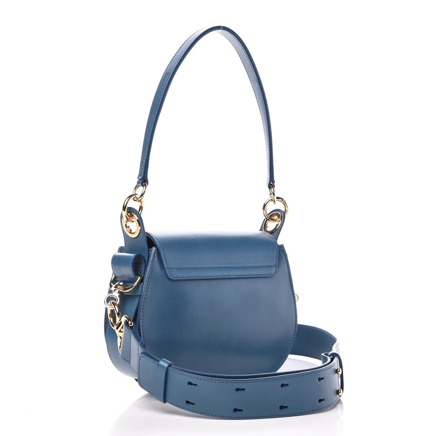 Calfskin Small Tess Bag Vinyl Blue