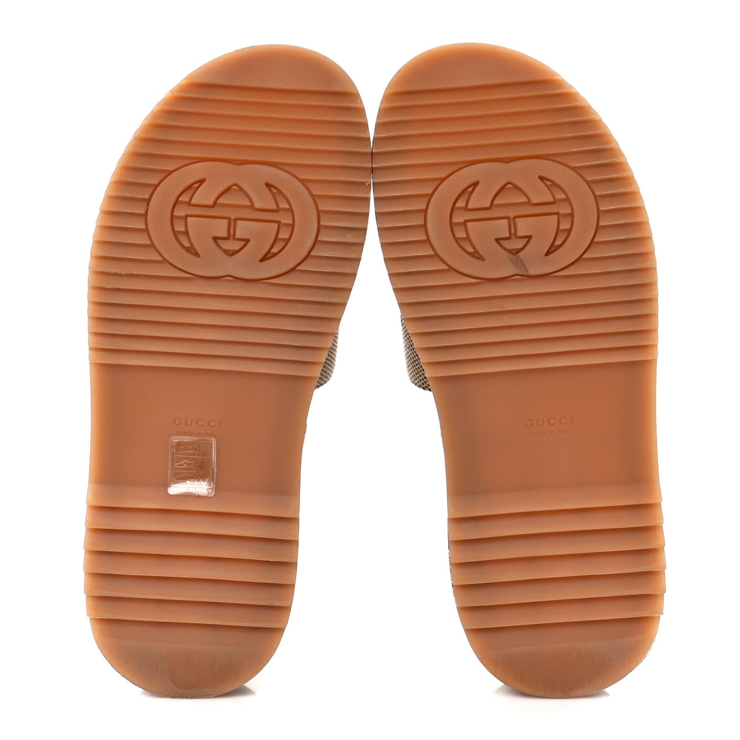 Monogram Maxi GG Angelina Platform 55mm Slide Sandals 39.5 Camel Ebony