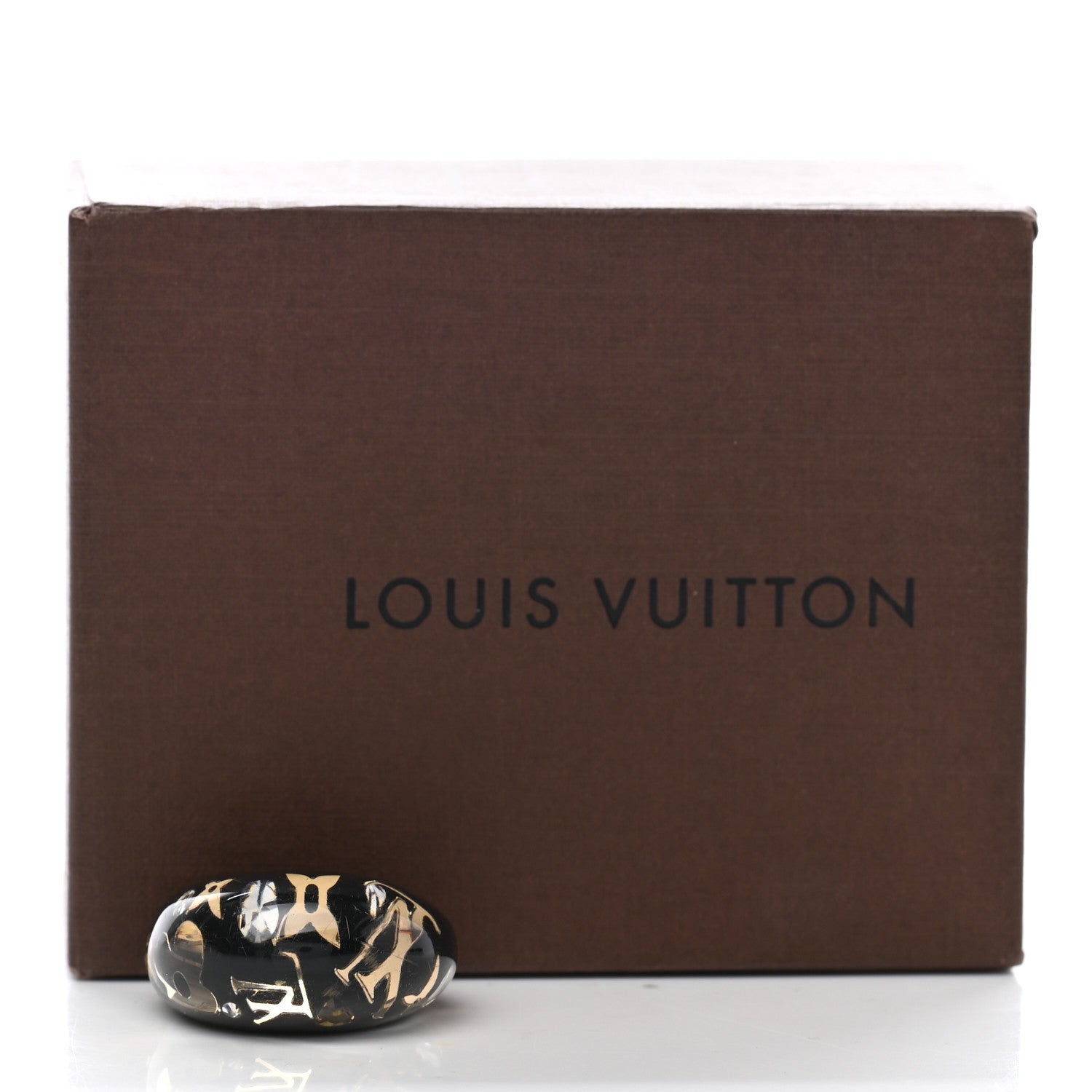 Louis Vuitton Resin Swarovski Crystal Inclusion Ring M Black 5 of 5