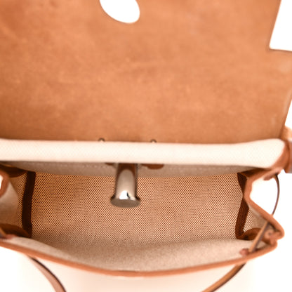 Hermes Military Toile Vache Hunter Herbag Zip Retourne 20 Ecru Beige Fauve 5 of 11