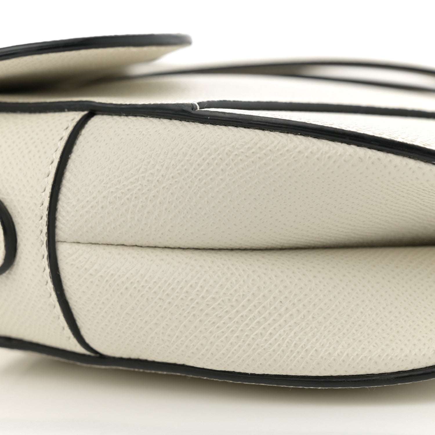 Christian Dior Grained Calfskin Saddle Bag White 9 of 12