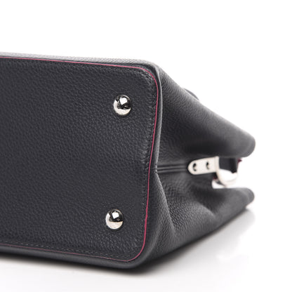 Louis Vuitton Taurillon Capucines MM Cobalt Fuchsia 9 of 10