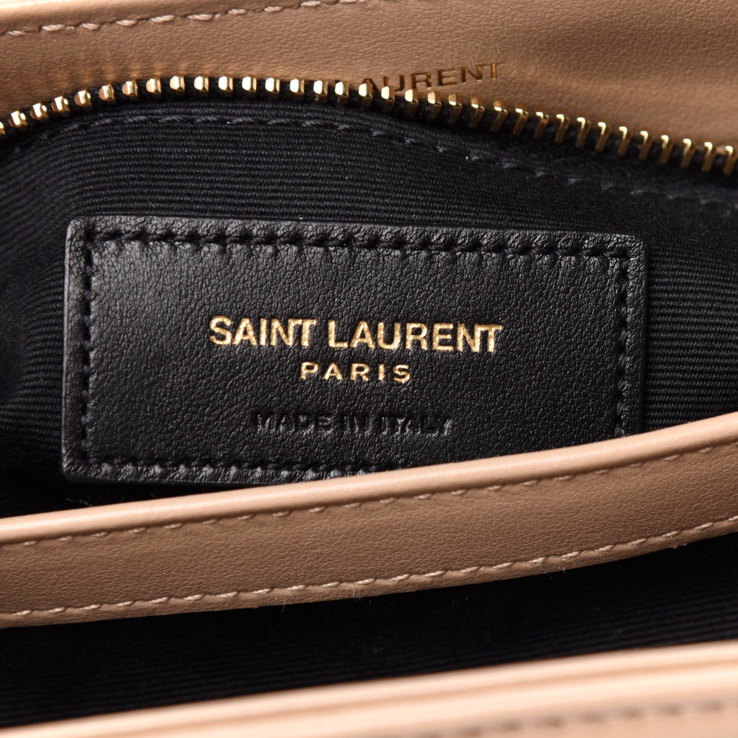 Saint Laurent Calfskin Y Quilted Monogram Toy Loulou Crossbody Bag Dark Beige 10 of 11