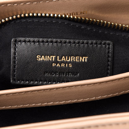 Saint Laurent Calfskin Y Quilted Monogram Toy Loulou Crossbody Bag Dark Beige 10 of 11