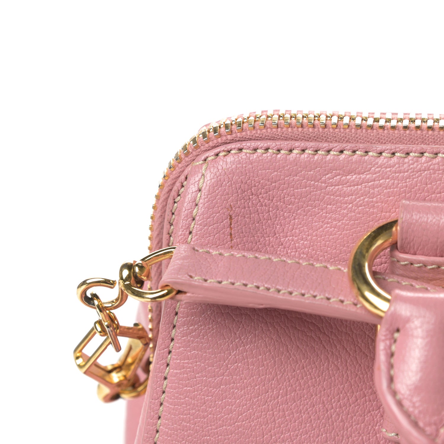 Miu Miu Goatskin Madras Bauletto Rosa 15 of 17