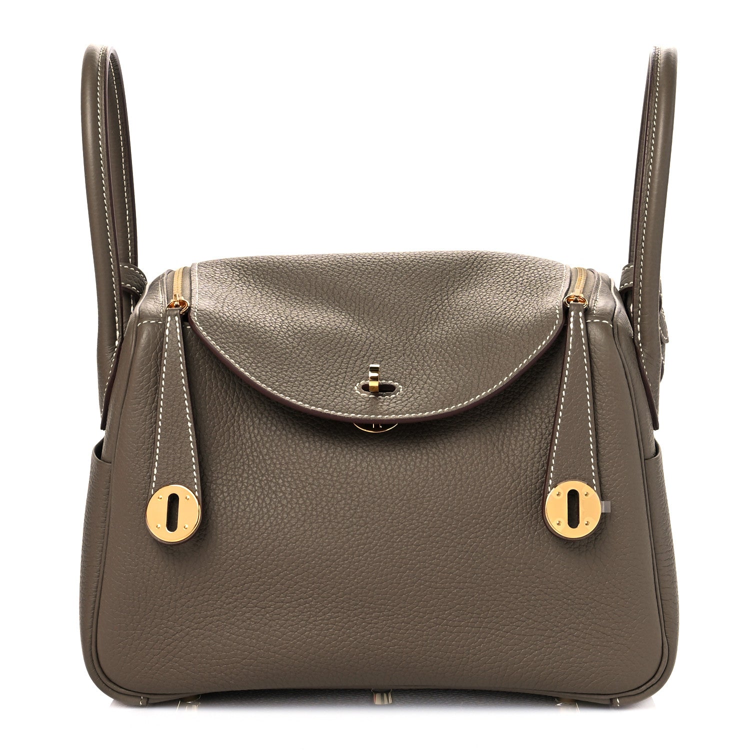 Hermes Taurillon Clemence Lindy 26 Etoupe 1 of 11