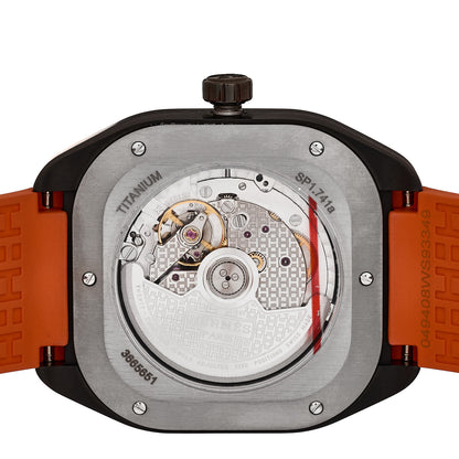 Hermes DLC Coated Titanium Rubber 39mm H08 Automatic Watch Orange 4 of 5